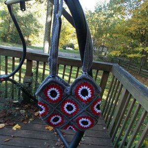 Handmade Granny Square Bag- Lined With Pocket and Adjustable Straps